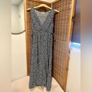 Max Studio Floral Maxi Tiered Dress with Sinched Waist